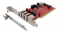 Ableconn Pci-ub124 Usb 3.0 4-port Low Profile Pci Host Adapt