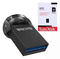 Pen Drive Sandisk Ultra Fit Usb 3.2 64gb Compacto - Preto