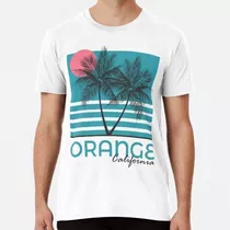 Remera Orange California Souvenirs Ca Retro Palm Trees Algod