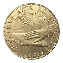 Moneda 8 Escudos Chile, Igualdad Ante La Lei 1837, Repro.