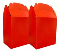 10 Cajas Dulceros Colores Fiesta Carton Aguinaldos Bolo