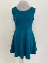 Vestido Corto Sin Mangas Falda Plato A015