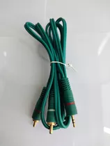 Cable Plug 2.5 Mm Macho A 2 Rca Macho. 1,8 M. Solo Verde.