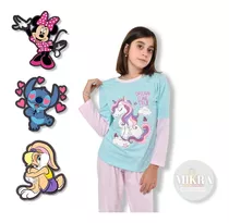 Pijama Nena Invierno Personajes Unicornio Stitch Scam Lady