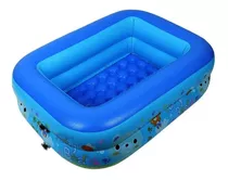 Piscina Inflable 1.2mts Rectangular Fondo Acolchada Colores