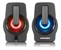 Parlantes 2.0 Micronics Neon Mic S307 Ideal Para Pc, Laptop