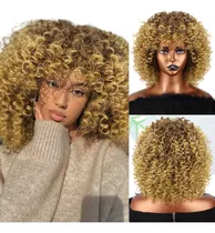 Peruca Organica Premium Cacheada Wig Aspecto De Natural Afro