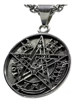 Dije Pentagrama Tetragramaton Plata 950 El Más Trabajador!!!