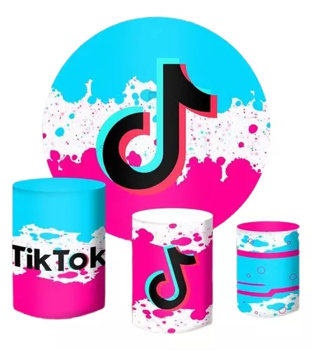 Tik Tok Painel Redondo Trio Capas Cilindros Parcelamento Sem Juros