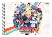 Caderno Cartografia Desenho Espiral Cd 60 Fls Boruto Naruto