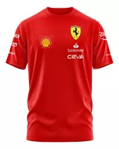 Remera Ferrari 2023 Formula 1 Leclerc Sainz X