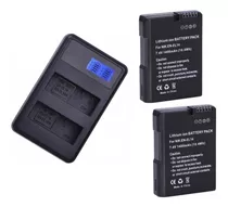 2baterias Para Nikon En-el14 + Cargador Doble Usb Display 