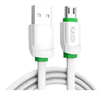 Cabo Usb Type C Turbo Kaidi Cabo Reforçado 1 Metro Cor Branco