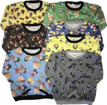 Kit 05 Blusas Moletom Infantil Masculino Moda Inverno