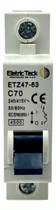Disjuntor Unipolar Uso Residencial Eletric Teck - 10 A 70amp