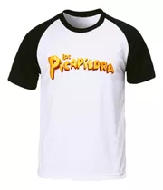 Remera Blanca Ranglan Sublimada Los Picapiedras