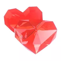 Caixa Coração Diamante Acrílico Dia Das Mães Namorados