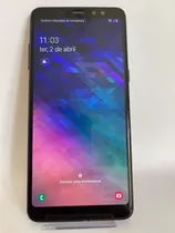 Smartphone Samsung A8+ 64gb 4ram Preto, Ótimo Estado (usado)