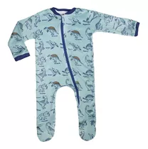 Pijama Suavecito Celeste Dinosaurios Niño