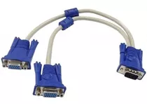 Cable Splitter Vga 1 Macho A 2 Hembras Trautech De 0.15 Mts