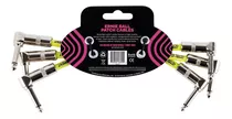 Pack 3 Cables Patch Pedales Ernie Ball 6050 15cm Black
