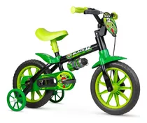 Bicicleta Infantil Aro 12 Nathor Black Com Rodinhas Garrafa