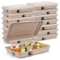 11 X8.7  Compostable Take Out Food Containers With Lids...