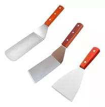 3 Pcs Espatulas Churrasqueras Gruesa Asado Cocina Plancha