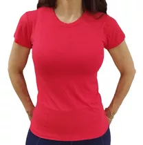 Blusa Dama Tipo Stretch Manga Corta Unicolor Marca Qantik