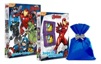 Kit 2 Jogos Marvel Vingadores + Embrulho Brinde P/ Presente