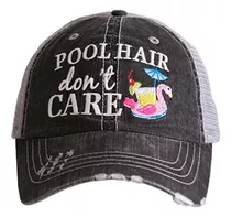 Katydid Pool Hair Dont Care Gorra De Béisbol - Gorro De Cam