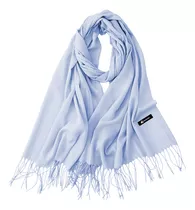 Bufanda Cuellera Pashmina Palestina De Invierno Para Mujer Color Azul Cielo