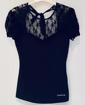 Remera Blusa Con Encaje. Marca Bebe, Original, Importada.