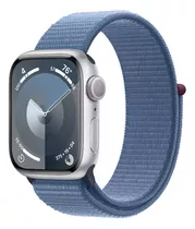 Apple Watch Series 9 Gps  Caja De Aluminio Color Plata De 41 Mm  Correa Loop Deportiva Azul Invierno