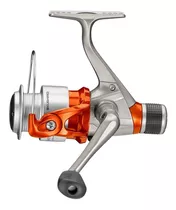 Reel Frontal Limay 6000 Kushiro De Pescar 1 Ruleman Color Plateado Y Naranja