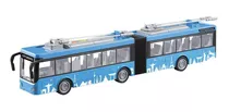 Carro Fricção Big Ônibus Com Luz E Som 6166 Dm Toys Azul