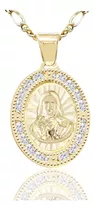 Medalla Oro 10k Virgen De Guadalupe Con Cadena De Regalo 