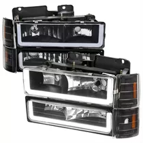 Gmc Sierra 1994 1998 Juego Faros Cuartos Linea Led 1995 1996