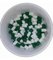 500 Capsulas De Gelatina N°1 Vacias Verde/blanco