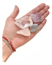 Kit 4 Piedras Ansiedad (cuarzo Rosa, Azul,cristal, Amatista)