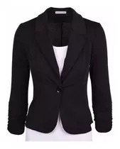 Kit 4 Blazer Feminino Fashion Alta Costura 1 Botão