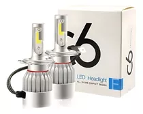 Kit Lâmpada Led Carro C6  H4/h1/h7  6000k Super Branca Xenon