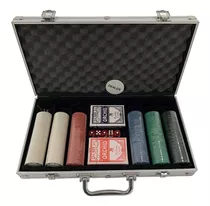 Poker Set 300 Fichas Profesional En Maletín Metálico Valija 