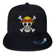 Gorra Plana Snapback Bandera De Luffy, One Piece Bordada