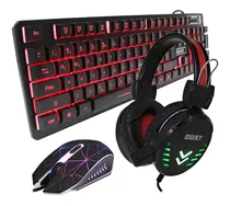 Kit Gamer Dust 3 Em 1 Teclado Abnt Headphone E Mouse Cor Do Teclado Rgb