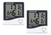 X2 Medidor Temperatura Medidor De Temperatura Reloj Alarma 