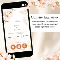 Convite Interativo Digital De Casamento Sem Foto