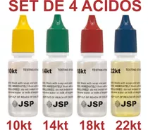Set 4 Acidos Para Probar Oro 10k 14k 18k 22k Tiendas Fisicas