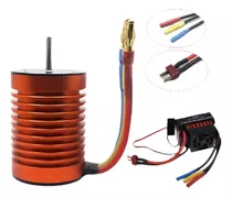 1/10 Rc Coches 9t 4370kv Brushless Motor + 60a Esc Velocidad