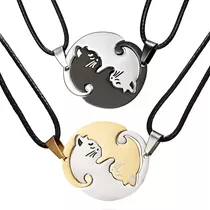 Collar Yin Yang Gatitos Perro Para Compartir Parejas Amistad